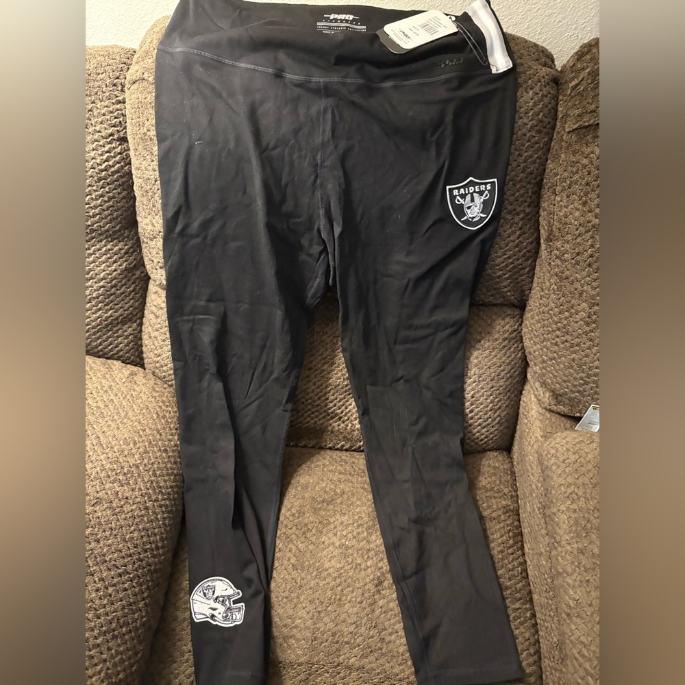 Black Leggings Athletic Fit Raiders NFL